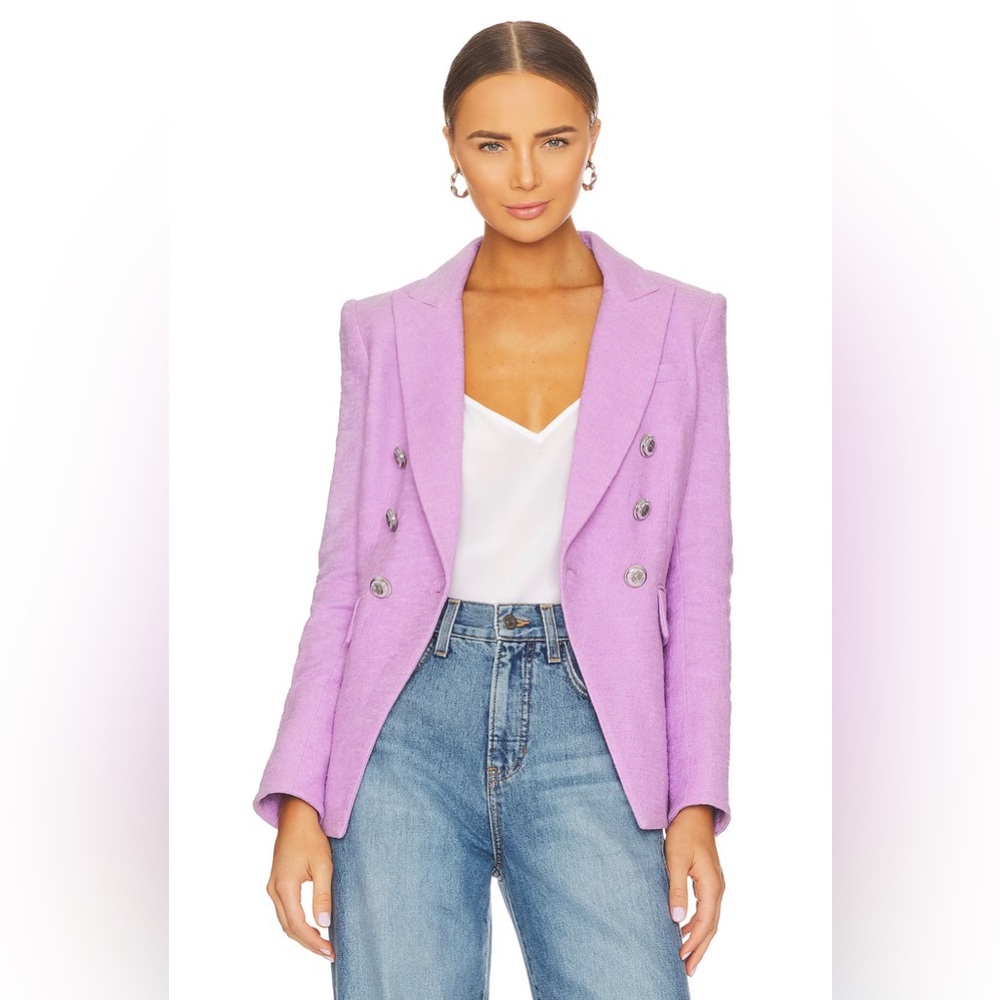 Veronica Beard Lilac Double-Breasted Blazer